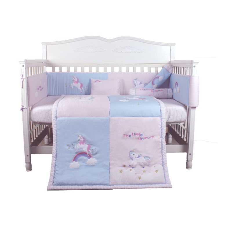 Baby Dream 100% Cotton 7 in 1 Premium Bedding Set - Little Unicorn